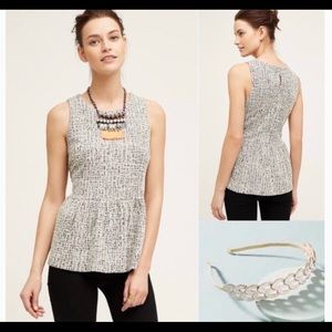 Anthropologie Amadi tweed peplum